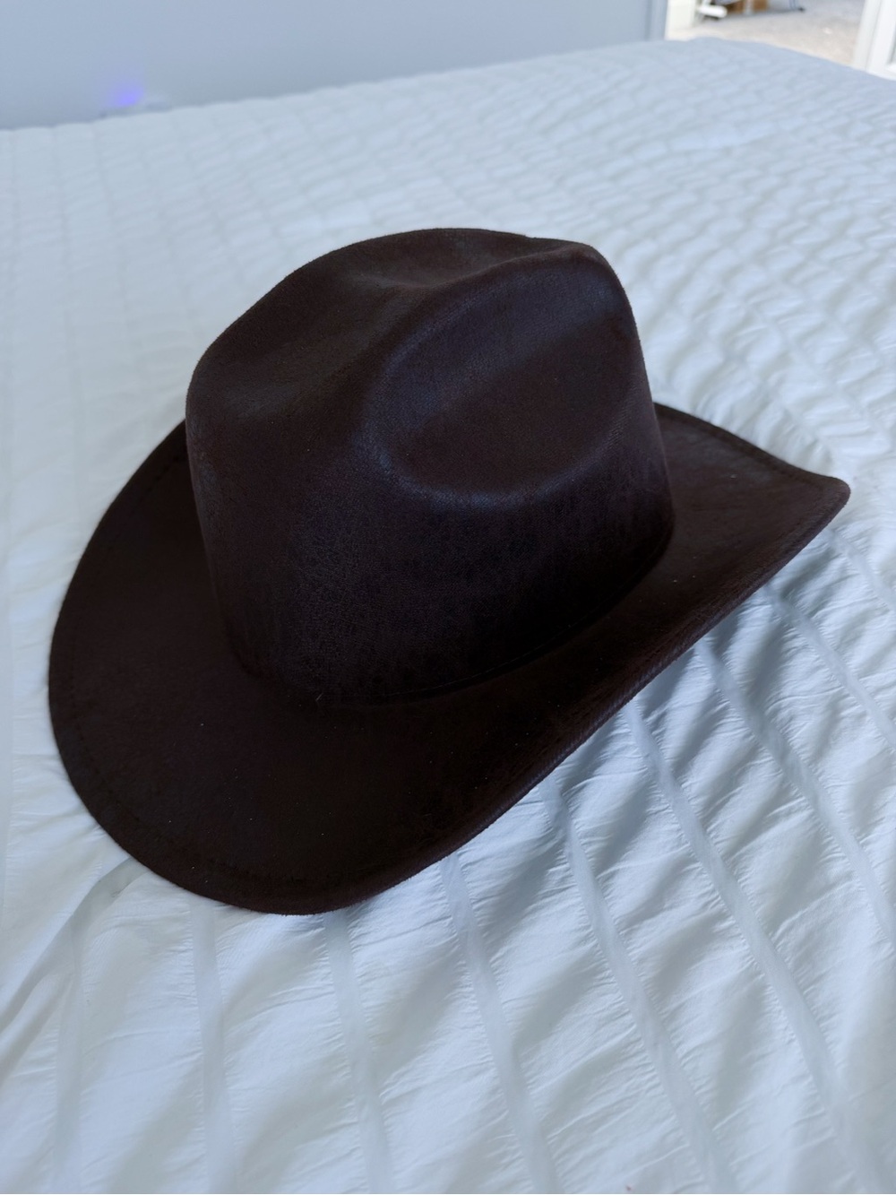 Classic Dark Brown Felt Cowboy Hat - Picture 2 of 3